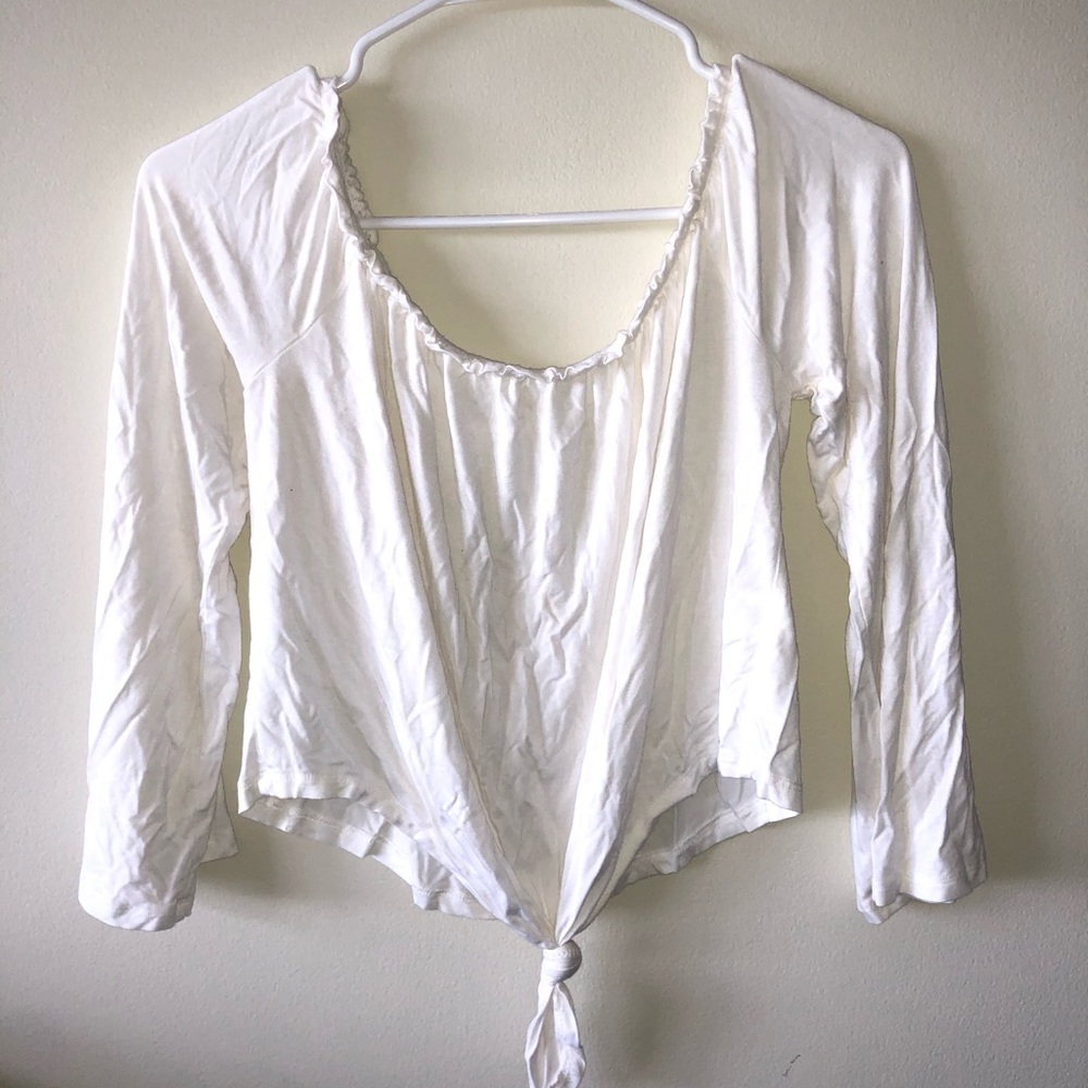 Pacsun LA Hearts Over the Shoulder Long Sleeve Top